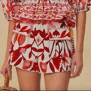 Farm Rio Romantic Orchard Pockets Short Size 26 NWOT